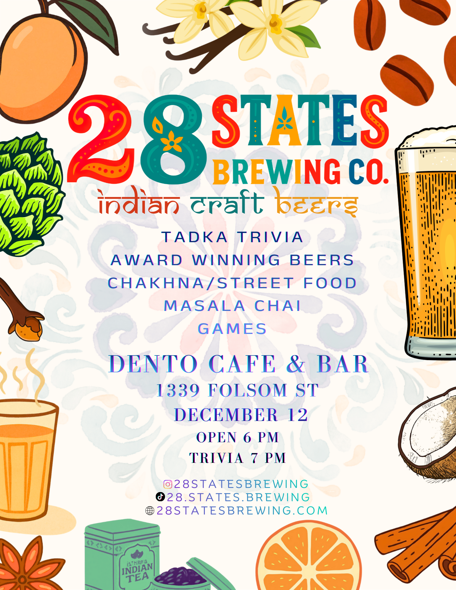 28 States Brewing Co. Event Flyer
